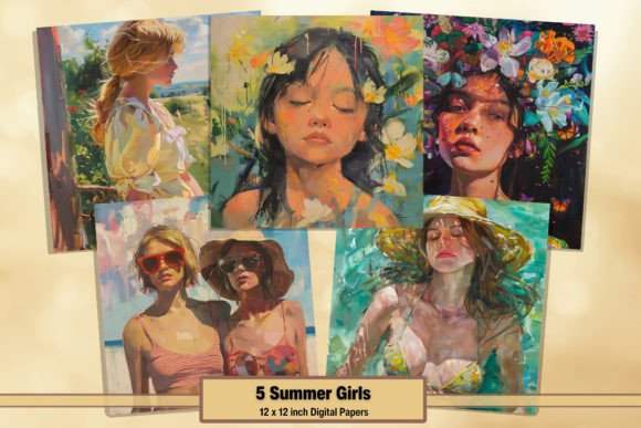 Download Summer Watercolor Vintage Digitals 36 - Digitals Collection