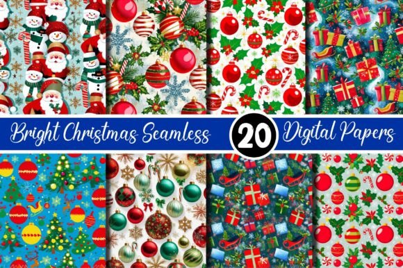 Download Bright Christmas Seamless Papers Pattern - Premium Resources