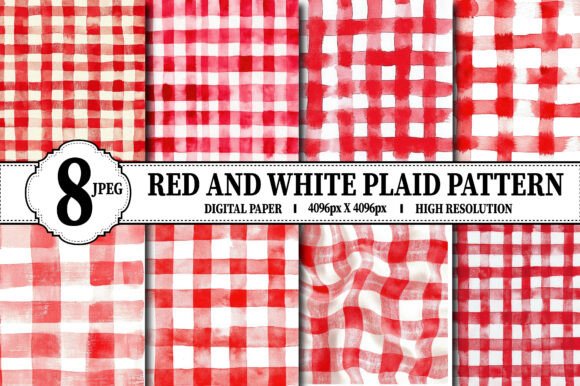 Download Valentine's Day Red &amp; White Plaid Check - Day Collection