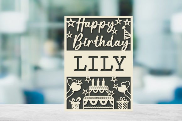 Download Personalized Birthday Card Paper Cut - Day Collection