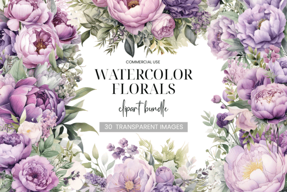 Download Purple Watercolor Flower Clipart - Watercolor flower clipart Collection