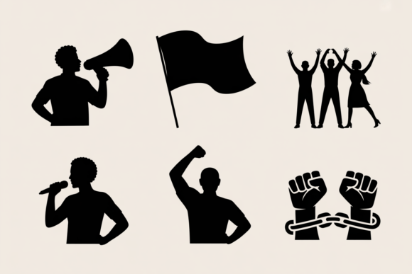 Download Protest and Activism Silhouette Icons - Activism Collection