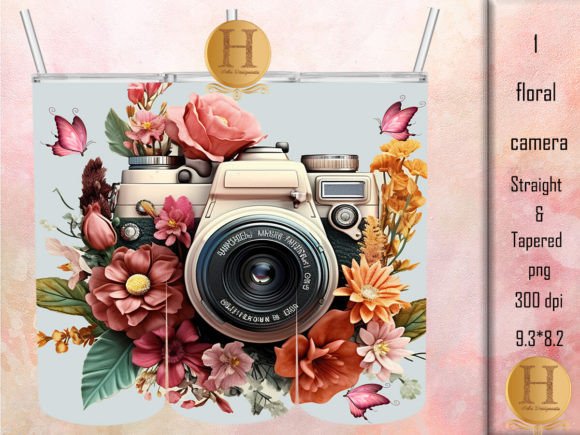 Download Floral Camera Png 20oz Tumbler - Premium Bundle