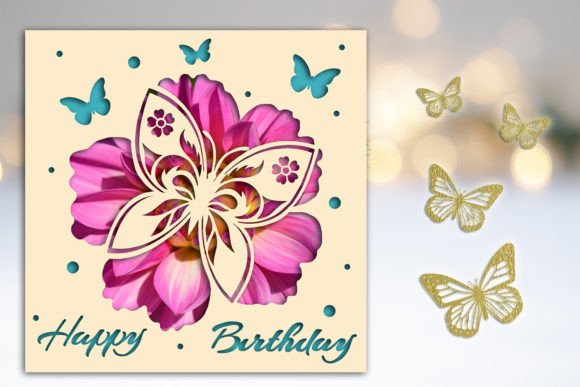 Download Happy Birthday Card SVG Greeting Card - Day Collection