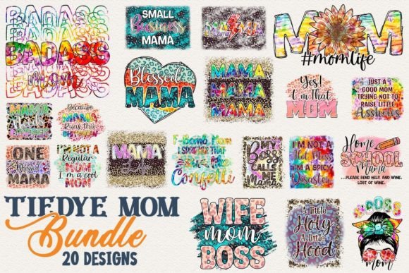 Download Tie Dye Mom - Mother's Day PNG Bundle - Day Collection