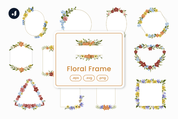 Download Floral Frame Illustration - Floral frame illustration Collection