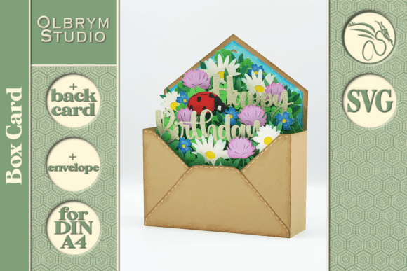 Download Good Luck Happy Birthday Letter Card SVG - Day Collection