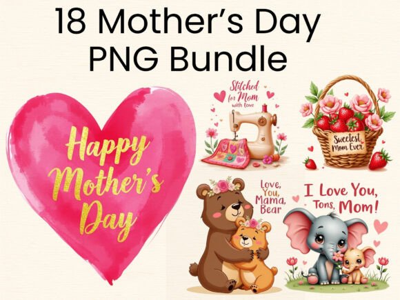 Download Mother's Day PNG Bundle, Floral Mom Png - Day Collection