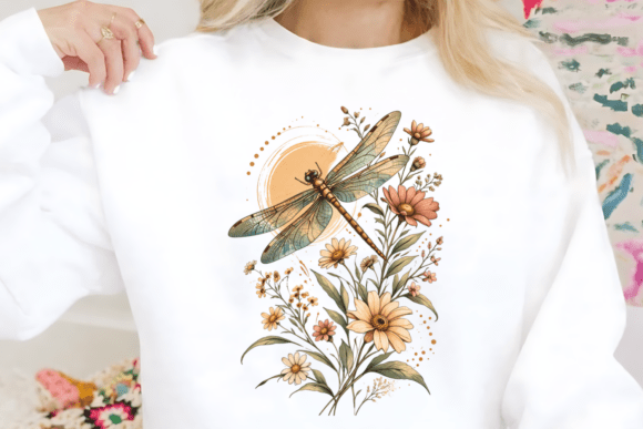 Download Boho Floral Dragonfly PNG Nature Clipart - Premium Resources