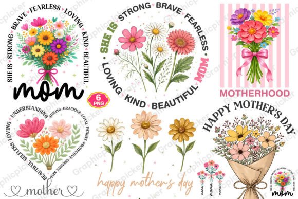 Download Mother's Day PNG Bundle, Floral Mama PNG - Day Collection