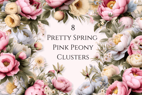 Download Watercolor Flower Clipart - Pink Peony - Watercolor flower clipart Collection